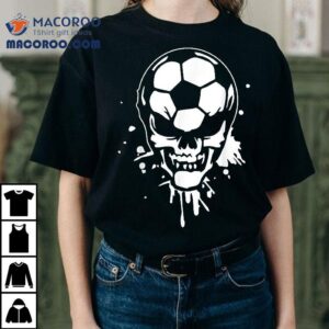 Soccer Skeleton Funny Player Halloween Skull Hallows Day Tshirt