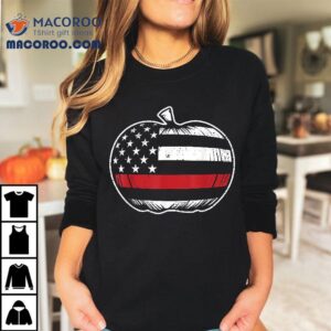 Thin Red Line Pumpkin Firefighter Halloween Shirt