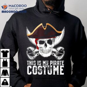 This Is My Pirate Costume Halloween Skull And Swords Kids Tshirt