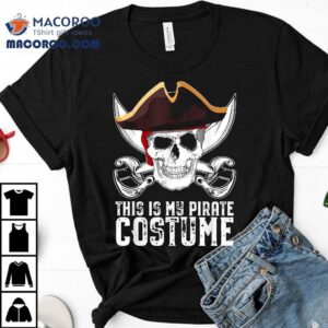 This Is My Pirate Costume Halloween Skull And Swords Kids Tshirt