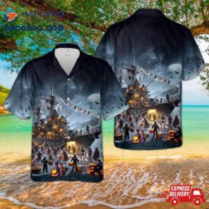 Us Navy Ships Halloween Hawaiian Shirt