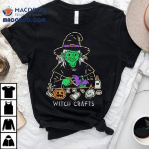 Witch Crafts Pumpkin Witchcraft Halloween Autumn Skull Funny Tshirt