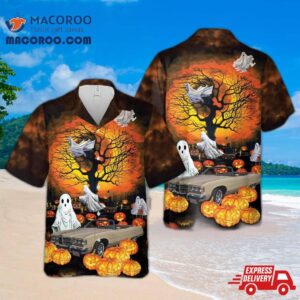 1975 Pontiac Grand Ville Halloween Hawaiian Shirt