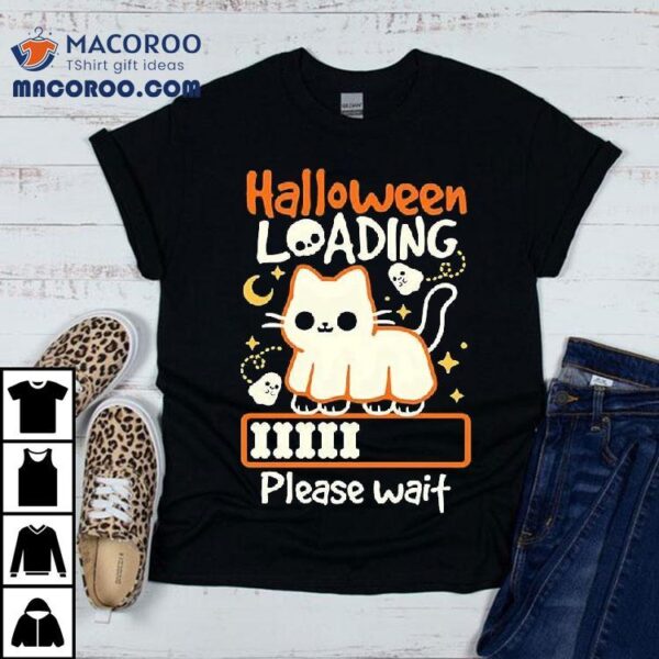 A Cat In A Ghost Costume Ready For Halloween Shirt