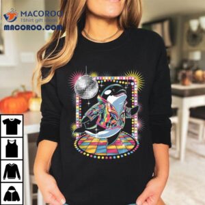 Aesthetic Orca Disco Retro Halloween Whale Funky Dance Tshirt