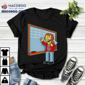All Work And No Play Makes Jack A Dull Boy Style Of Bart Simpson Tshirt