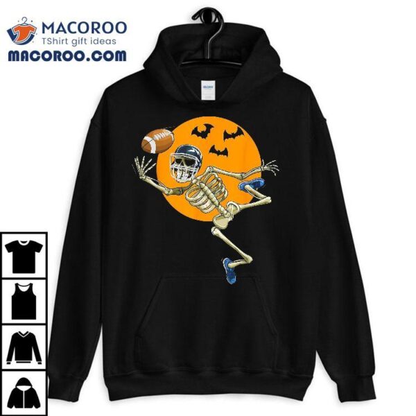 American Football Skeleton Halloween Boys Fan Shirt