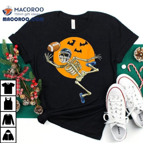 American Football Skeleton Halloween Boys Fan Shirt