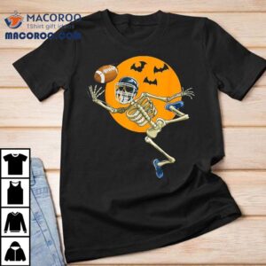 American Football Skeleton Halloween Boys Fan Tshirt