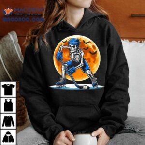 American Hockey Skeleton Halloween Boys Fan Tshirt