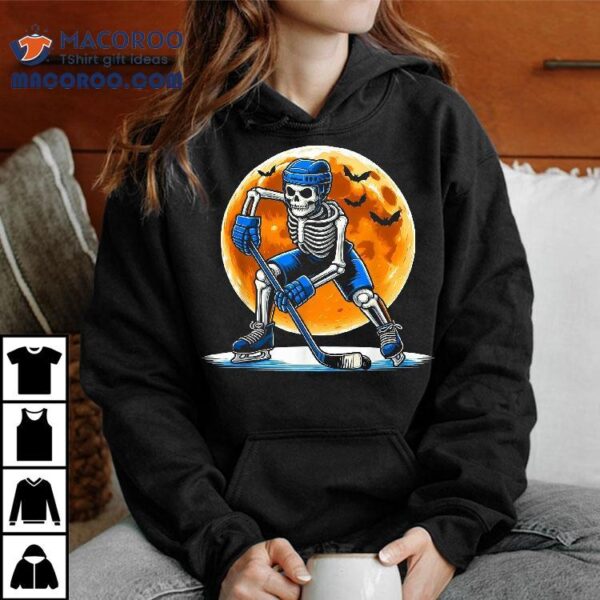 American Hockey Skeleton Halloween Boys Fan Shirt