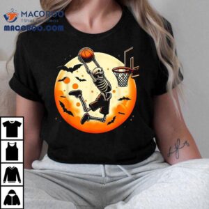 Basketball Skeleton Halloween Boys Shirt