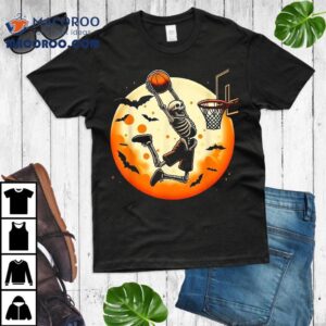 Basketball Skeleton Halloween Boys Shirt