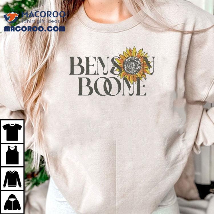 T-shirt Bambino Girasole Benson Boone &ndash; Maglietta Carina Cotone, Nuova Con Etichette