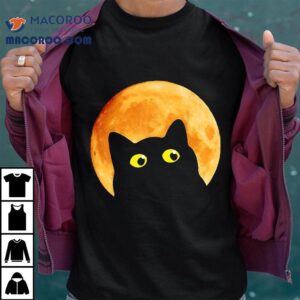 Black Cat Halloween Design Funny Tshirt