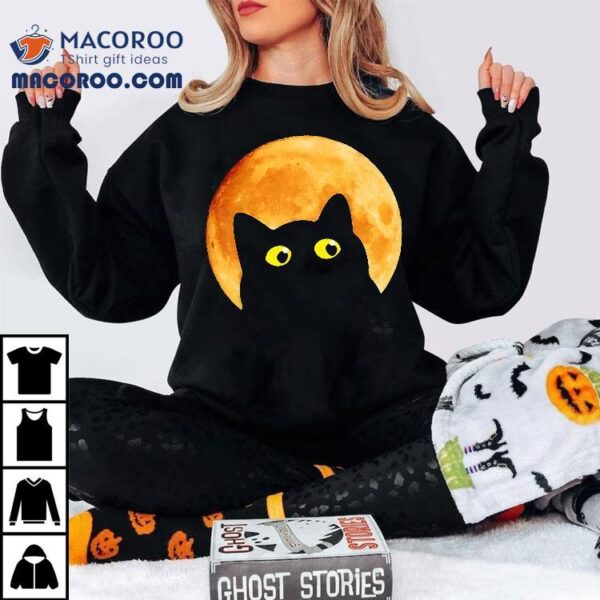 Black Cat Halloween Design Funny Shirt