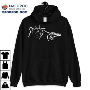 Black Cat Skeleton Hand Boop Halloween Pet Girls Kids Shirt 2 Black Cat Skeleton Hand Boop Halloween Pet Girls Kids Tshirt