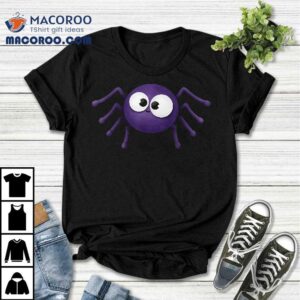 Blue Scary Spider Halloween Tshirt