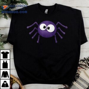 Blue Scary Spider Halloween Tshirt
