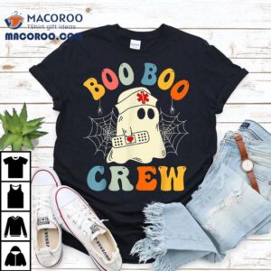 Boo Crew Ghost Nurse Nursing Scrub Halloween Costume Shirt