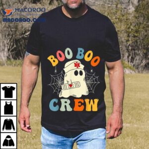 Boo Crew Ghost Nurse Nursing Scrub Halloween Costume Tshirt