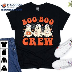 Boo Crew Nurse Ghost Scrub Top Nursing Halloween Costume Tshirt