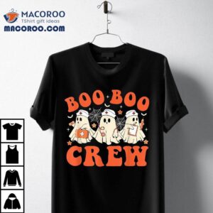 Boo Crew Nurse Ghost Scrub Top Nursing Halloween Costume Tshirt