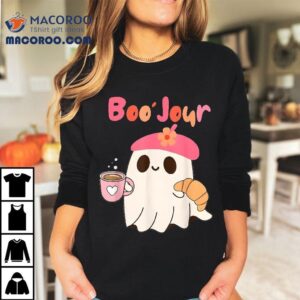 Boo Jour Ghost French Teacher Vintage Teacherlife Groovy Shirt