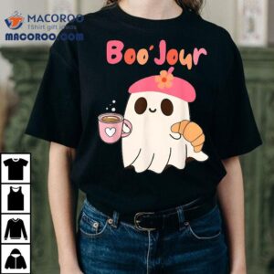 Boo Jour Ghost French Teacher Vintage Teacherlife Groovy Tshirt