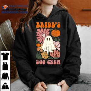 Bride S Boo Crew Floral Ghost Halloween Bachelorette Party Tshirt
