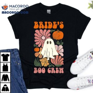 Bride S Boo Crew Floral Ghost Halloween Bachelorette Party Tshirt