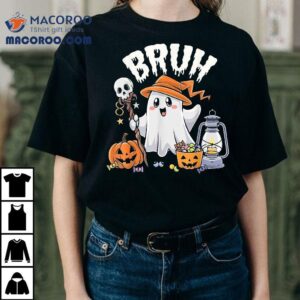 Bruh Ghost Halloween Cute Candy Kids Funny Shirt