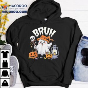 Bruh Ghost Halloween Cute Candy Kids Funny Shirt