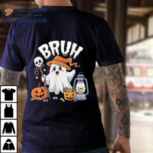 Bruh Ghost Halloween Cute Candy Kids Funny Tshirt