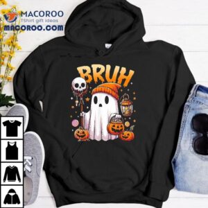 Bruh Ghost Halloween Cute Trick Or Treat Candy Kids Shirt
