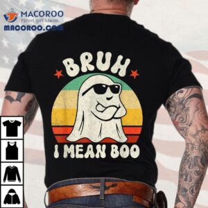 Bruh I Mean Boo Ghost Retro Halloween Costume Kids Shirt 2 Bruh I Mean Boo Ghost Retro Halloween Costume Kids Tshirt