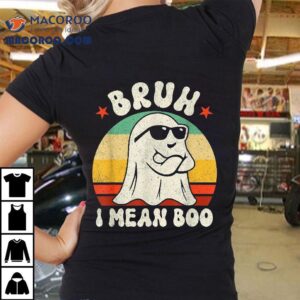 Bruh I Mean Boo Ghost Retro Halloween Costume Kids Shirt 3 Bruh I Mean Boo Ghost Retro Halloween Costume Kids Tshirt