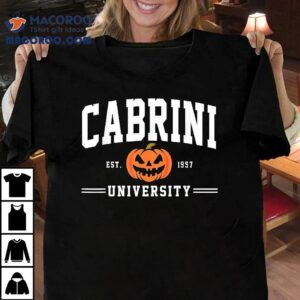 Cabrini Vintage Arch University Halloween Shirt