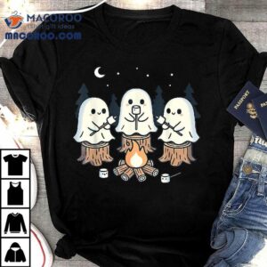 Campfire Ghost Spooky Marshmallow Halloween Bonfire Camping Shirt