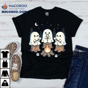 Campfire Ghost Spooky Marshmallow Halloween Bonfire Camping Shirt