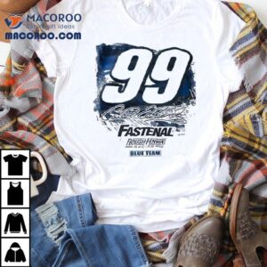 Carl Edwards Fastenal Roush Fenway Racing Blue Team Signature Graphic Tshirt