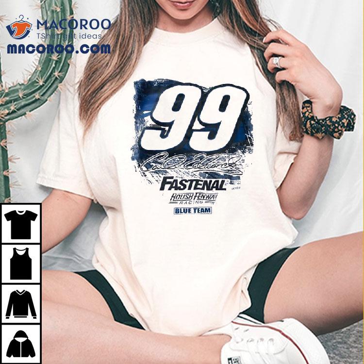 Carl Edwards Fastenal Roush Fenway Racing Blue Team Signature Graphic Shirt Carl Edwards Fastenal Roush Fenway Racing Blue Team Signature Graphic Shirt