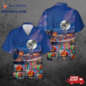 Carnival Cruise Line Mardi Gras Halloween Hawaiian Shirt