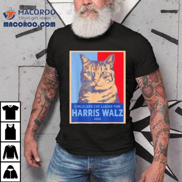 Childless Cat Ladies For Harris Waltz 2024 Funny Cat Lady Vintage Shirt