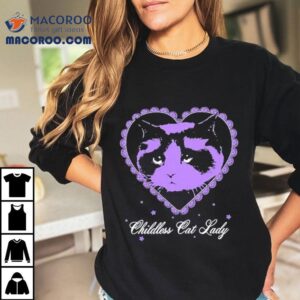 Childless Cat Lady Heart Tshirt