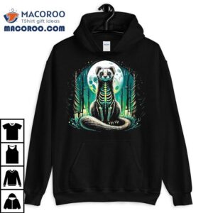 Cool Ferret Skeleton Halloween Christmas Birthday Tshirt