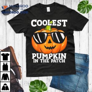 Coolest Pumpkin In The Patch Halloween Toddler Boys Girls Tshirt