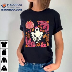 Coquette Ghost Halloween Flower Spooky Pumpkin Shirt