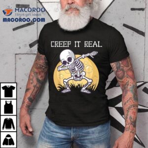 Creep It Real Dabbing Skeleton Dance Halloween Kid Boys Shirt
