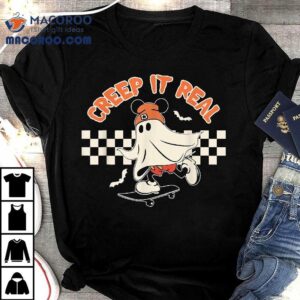 Creep It Real Spooky Ghost Mouse Halloween Tshirt